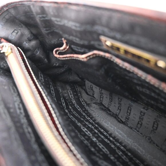 CELINE Boogie Macadam Charm Hand Tote Bag Canvas Embossing Leather Brown 69KA854 - Picture 12 of 16